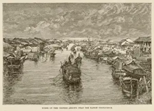 Saigon Prints: Scene on the Arroyo Chinois, Saigon, Vietnam