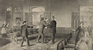 Scene of the assassination of Gen. James A. Garfield, Presid Scene of the assassination of Gen. James A. Garfield, Presid