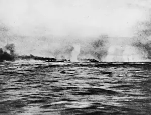 Scene during the Battle of Dogger Bank, WW1