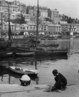 Scene in Brixham Harbour, Devon