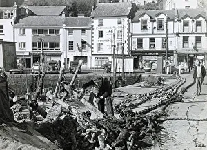 Ales Prints: Scene in Brixham Harbour, Devon Date: circa 1950s