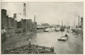 Scene on the Chicago River, Chicago, Illinois, USA