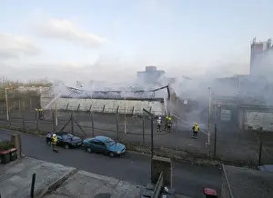 Scene of commercial fire in Edgware, North London