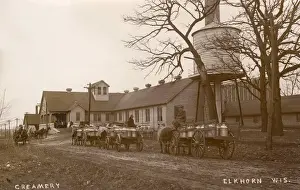 Dairy Prints: Scene at the Creamery, Elkhorn, Wisconsin, USA