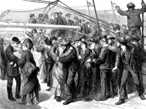 Coasts Collection: The Scene on the Deck of HMS Discovery at Portsmouth, 1876