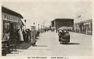 Scene on the Esplanade, Long Beach, New York, USA
