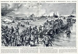 Scene during the evacuation of Dunkirk, WW2