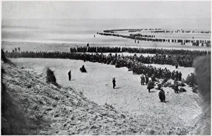 Scene during the evacuation of Dunkirk, WW2