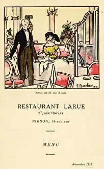 Lipstick Collection: Scene in a fancy Paris restaurant, 1913