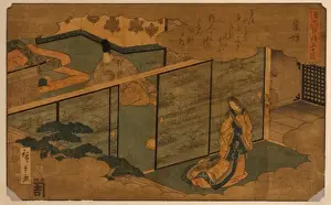 Tale Prints: Scene fifty-four of Tale of Genji
