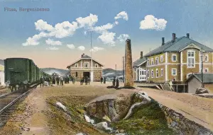 Obelisk Prints: Scene at Finse Railway Station, Norway