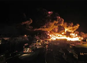 Scene of fire at commercial premises, Barking