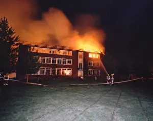 Scene of a fire at Tiffin Girls School