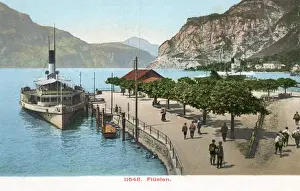 Scene at Fluelen, Lake Lucerne, Switzerland