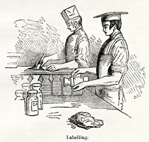 Scene inside a blacking factory, Holborn, London