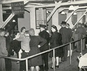 Scene inside a British Restaurant, one of a number of communal restaurants during