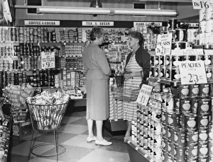 Shoes Prints: Scene in the International Stores, Crediton, Devon
