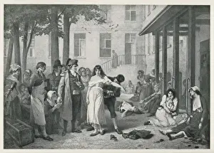 Salpetriere Prints: Scene at La Salpetriere in Paris