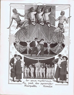 The scene Les Yeux Mysterieux from the revue Bonjour Paris a The scene Les Yeux Mysterieux from the revue Bonjour Paris a