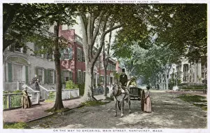 Houses Gallery: Scene in Main Street, Nantucket, Massachusetts, USA