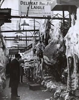 Images Dated 28th November 2017: Scene in the meat market at Les Halles, Paris, France