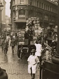 Crate Prints: Scene near Billingsgate Fish Market, City of London