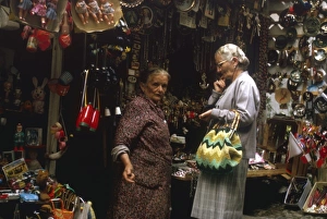 Images Dated 9th August 2012: Scene outside a souvenir shop, Yugoslavia