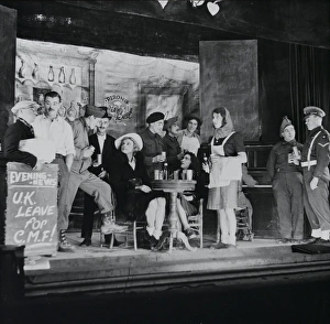 Scene from a pantomime produced as frontline entertainment Scene from a pantomime produced as frontline entertainment