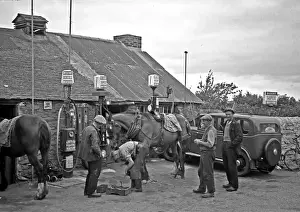 Scene at a petrol station
