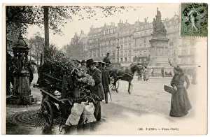 Scene in the Place de Clichy, Paris, France