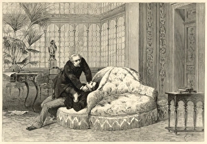 Anger Gallery: A scene from the play Denise by Alexandre Dumas
