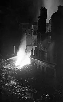 Scene in Poplar High Street during the Blitz, WW2