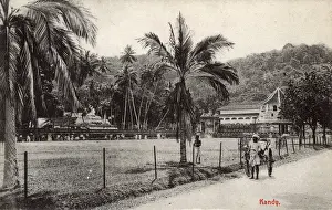 Rickshaws Prints: Scene with rickshaw, Kandy, Ceylon (Sri Lanka)