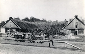 Images Dated 22nd November 2011: Scene in a Russian village during WW1