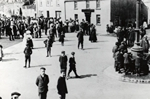 Scene in Salutation Square, Haverfordwest, South Wales Scene in Salutation Square, Haverfordwest, South Wales