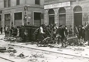 Scene in Sarajevo after assassination