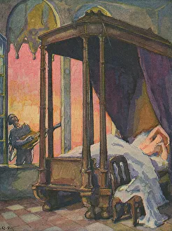 Serenade Prints: Scene of Schubert's Serenade