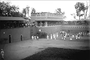 Scene in a sporting arena, India
