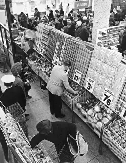 Stamps Prints: Scene in a Supermarket