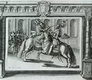 Histoa63 Os Collection: Scene of a tournament. 17th century. Engraving