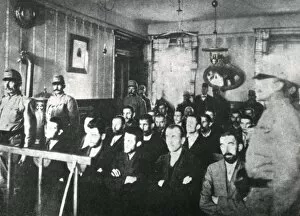 Images Dated 16th November 2011: Scene at the trial of Gavrilo Princip and others