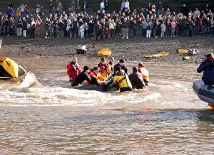 Scene of whale rescue attempt, River Thames