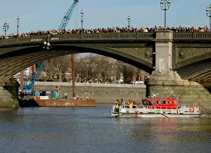 Scene of whale rescue attempt, River Thames