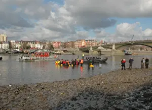 Scene of whale rescue attempt, River Thames
