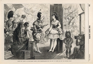 Scene in the wings during a pantomime