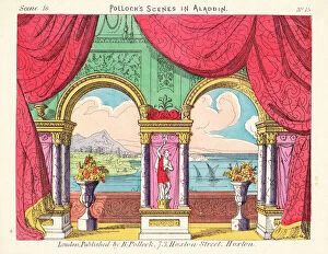 Pantomime Gallery: Scenery for Aladdin, Pollocks Toy Theatre