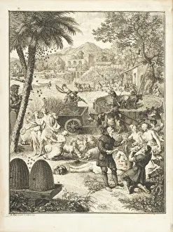 Images Dated 23rd July 2014: Scenes of country life, with mythological figure