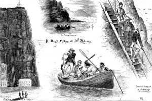 Creating Gallery: Scenes during a days fishing off St. Helena, c.1877