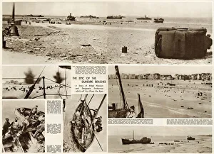 Evacuation Prints: Scenes during the evacuation of Dunkirk, WW2
