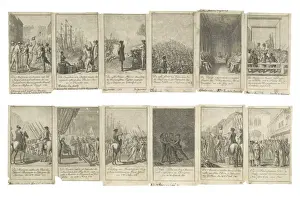 Scenes from events and battles leading up to and during